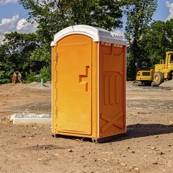 can i customize the exterior of the portable toilets with my event logo or branding in Talladega County